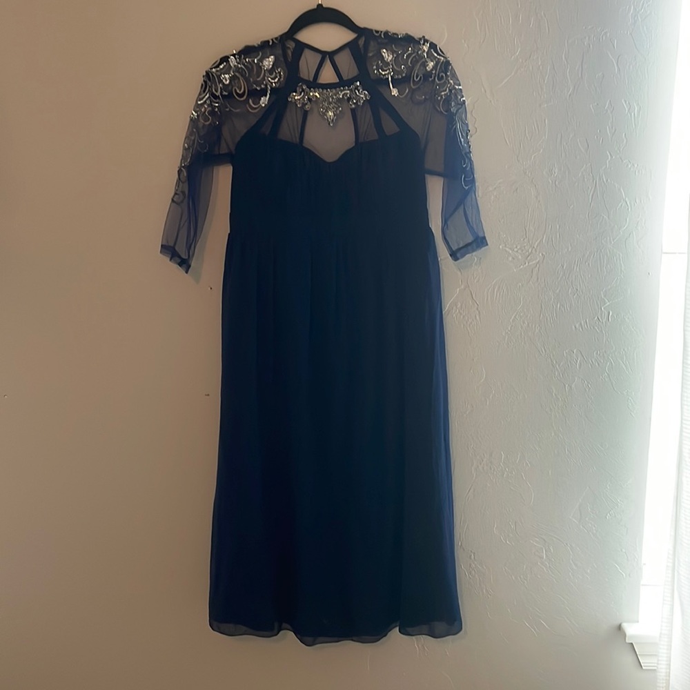 Navy little mistress maternity dress